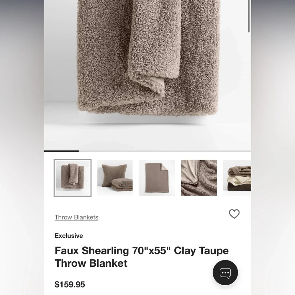 Caramel Crate & Barrel Recycled Sherpa Throw